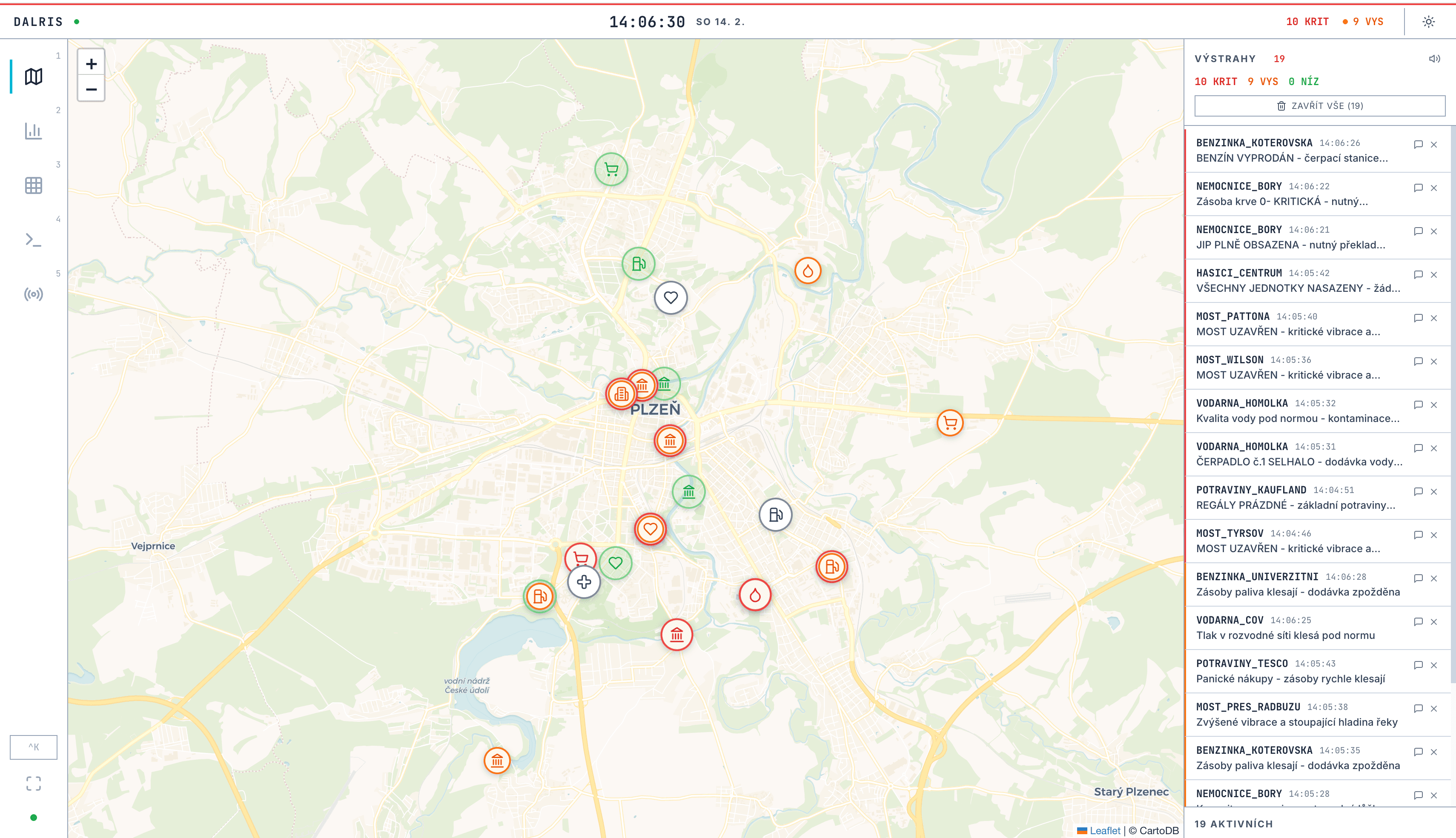 DALRIS Dispatch — Interaktivní mapa
